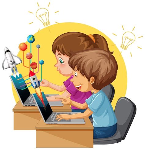 Kids, Kids Computer, Kids Online, Kids Education, Kids Playing, Kids Pictures, School Cartoon, Kids Stationary, School Clipart