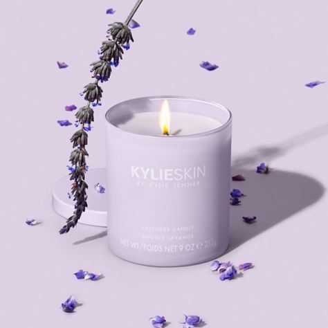 My Lavender Candle fills any space with a fresh, relaxing scent. Featuring the top notes of lavender essence from Provence, and bottom notes of vibrant vetiver and enveloping patchouli, it’s the perfect combination for a calming, self-care moment. This candle offers a burn time of up to 52 hours. Products, Kylie Jenner, Aromatherapy Scents, Lavender Candle, Paraffin Wax Candles, Scents, Lavendar Candle, Lavender Scent, Scent