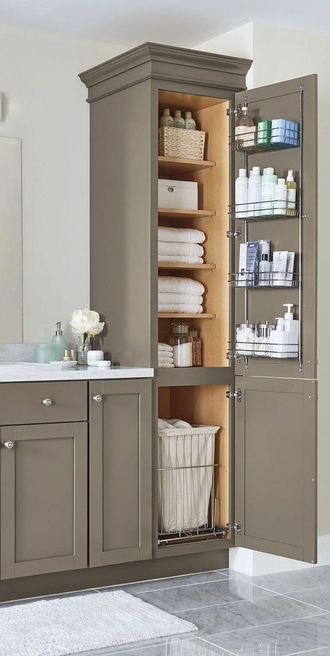 An organized bathroom vanity is the key to a less stressful morning routine! Check out our storage and organization ideas. #BathroomVanity Bath Room, Bathroom Remodel Shower, Bathroom Remodel Idea, Bathroom Makeover, Small Bathroom Remodel, Bathroom Remodel Master, Bathroom Remodel Designs, Bathroom Renovation, Bathroom Design Small