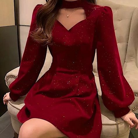 Red Velvet Elegant Party Mini Dress Outfits, Wardrobes, Casual, Red Velvet, Red Party Dress Short, Red Dress Party, Velvet Party Dress Classy, Red Hoco Dress, Hoco Dresses Red
