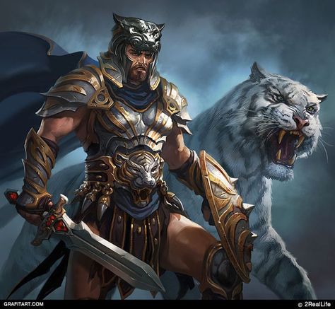 warrior & tiger fantasy | Fantasy people wallpaper | Pinterest ... Dark Fantasy, Fantasy Characters, Comic Art, Fantasy Armor, Fantasy Heroes, Rpg Character, Fantasy Warrior, Cthulhu, Medieval Fantasy