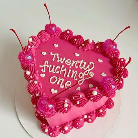 Cake, Barbie, Heart Shaped Birthday Cake, Heart Birthday Cake, 21st Birthday Cakes, 21st Birthday Cake, 21st Cake, Creative Birthday Cakes, 22nd Birthday Cakes