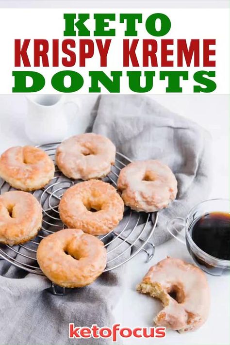 Keto Krispy Kreme Donut, Keto Glazed Donut, Keto Doughnut Recipes Easy, Keto Krispy Kreme Donuts Recipe, Keto Focus Recipes, Keto Donuts Recipe, Keto Doughnut Recipes, Low Carb Donut Recipes, Keto Donuts Low Carb