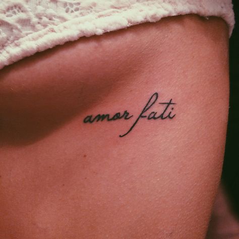 My tattoo - Amor Fati - Love of one's fate ✦ @msmaeganmcgee ✦ #tattoo #art #quote #latin #fate #love #life Tattoo Quotes, Tattoo, Small Tattoos, Tattoos, Amor Fati Tattoo, Tattoo Inspiration, Tatuajes, I Tattoo, Tattoos And Piercings