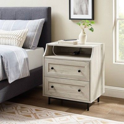 Usb, Home, Home Décor, Guest Rooms, Tall Nightstand Ideas, Unique Nightstand Ideas, Tall Nightstands, Unique Nightstand, Saracina Home
