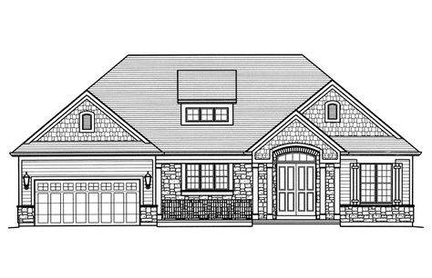 Ranch House Plan Rear Elevation - 065D-0412 | House Plans and More Country, Floor Plans, House Plans, Craftsman, Ranch House Plan, Country House Plan, Ranch Style House Plans, House Plans And More, Craftsman House Plan