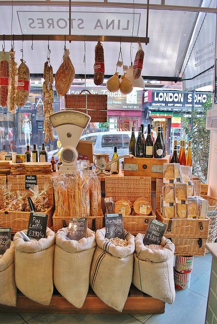 What a superb farm shop display at Lina Stores. Fancy to #travel #London? Include this in your #bucketlist and visit "City is Yours" http://www.cityisyours.com/explore to discover amazing bucket lists created by local experts. Garage Extension, Deli Shop, Grocery Store Design, Food Retail, Farm Store, Dryads, Farm Shop, Corbett, Food Display