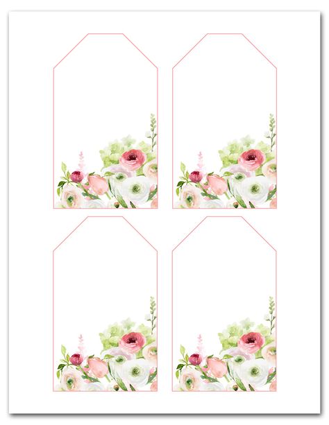 Watercolor Floral Gift Tags | Print Pretty Cards Gift Tags, Floral, Floral Cards, Printable Tags, Flower Gift, Floral Gifts, Gift Tags Printable, Watercolour Gift, Free Printable Gift Tags