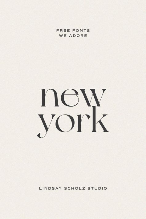 Free Fonts We Adore: New York Logos, Corporate Branding, Web Design, Typography Logo Fonts, Brand Fonts, Font Design Logo, Logo Fonts Free, Typography Design Font, Typography Fonts