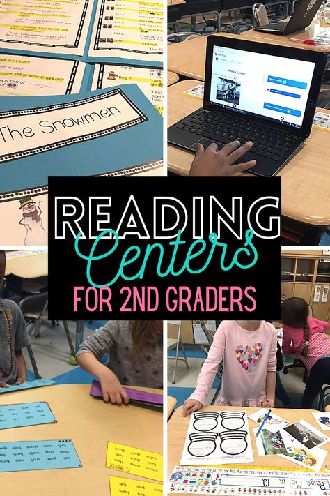 Facilitating Successful Reading Centers for 2nd Grade - Lessons By The Lake English, Literacy Centres, 2nd Grade Reading Comprehension, Literacy Centers, Literacy Stations, 2nd Grade Centers, 2nd Grade Reading, Second Grade Centers, Teaching Reading