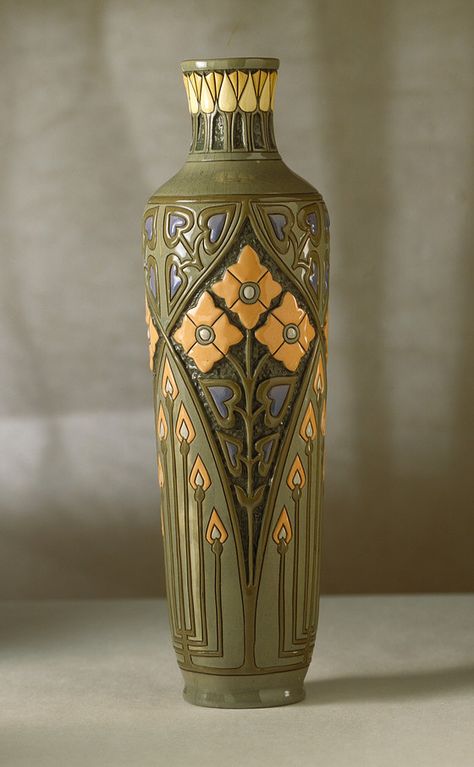 Della Robbia Vase | LACMA Collections Art Deco, Art Nouveau, Porcelain, Roseville Pottery, Antique Pottery, Art Deco Vase, Vintage Pottery, Art Deco Vases, Vase