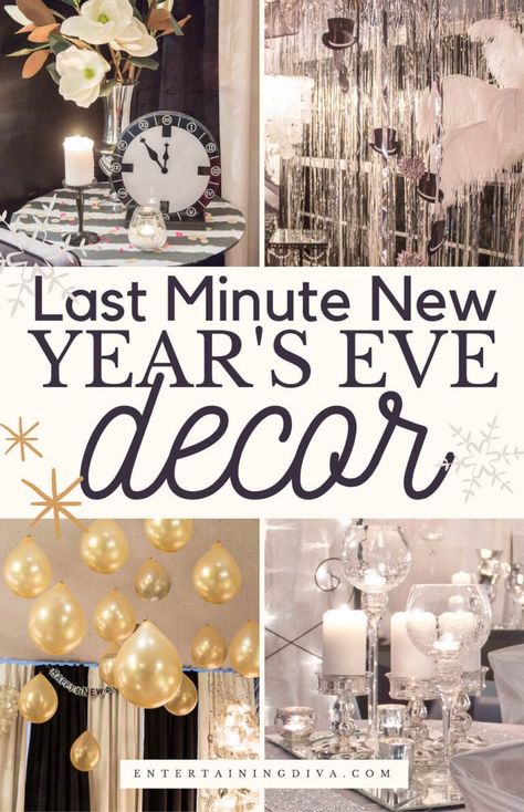 New Years Decorations, New Years Eve Decorations, New Year's Party Decorations, New Years Party Themes, New Year's Eve Party Themes, New Years Eve House Party, New Year Table, New Years Party, New Years Eve Party Ideas Decorations