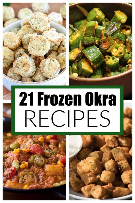 Cajun Okra Recipes, Meals With Okra Dishes, Recipes For Frozen Okra, Meals With Okra, Stir Fry Okra Recipe, Recipes With Frozen Okra, Best Okra Recipes, Gluten Free Okra Recipes, Okra Recipes Frozen