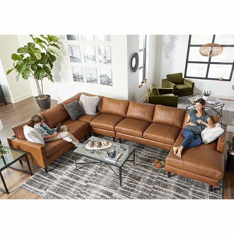 Decoration, Mid Century Modern Sectional, Living Room Sectional, New Living Room, Sectional, Leather Sectional Living Room, Sectional Sofa, Modern Leather Sectional, Small Sectional Sofa