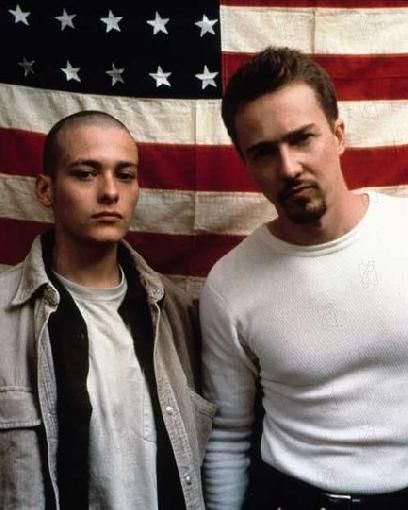 American History X. EVERYONE should see this movie. Nominated for Best Picture & Ed Norton was nominated for Best Actor. He should have won... Films, Film Music Books, American History X, Movies Showing, Edward Norton, Movie Tv, Great Films, Movie Stars, Great Movies