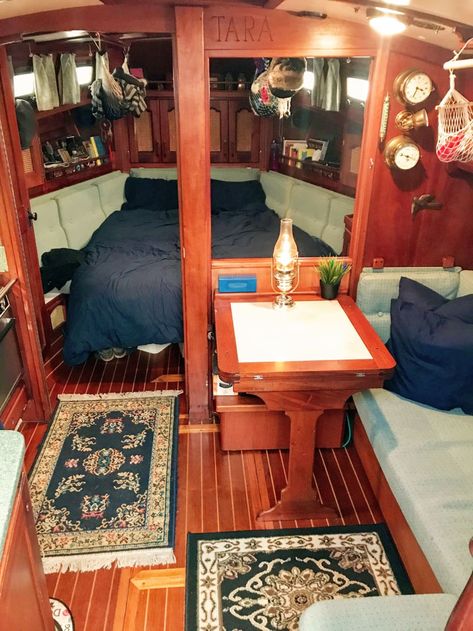 Design, Home, Interior, Architecture, Sailboat Bedroom, Living Area, Living Spaces, Living On A Boat, Boat House Interior