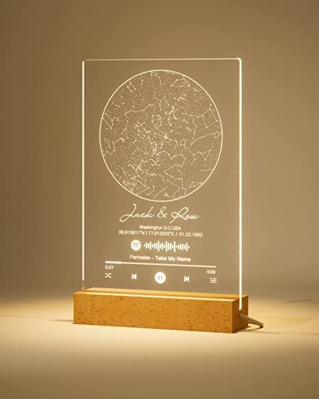 Decoration, Star Map, Star Chart, Constellation Chart, Star Gift, Custom Map Gift, Year Anniversary Gifts, Led, Night Light