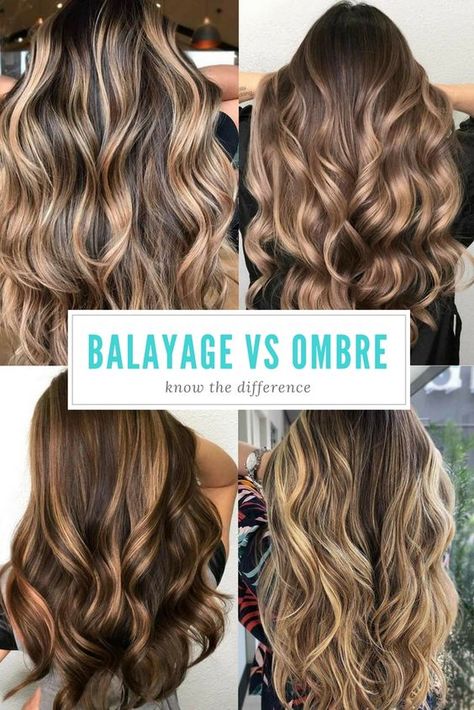Balayage vs ombre, so what is the difference between these popular treatments that are often confused as being similar? Let us discuss these techniques in a greater detail. #haircolor #balayage #ombre Balayage, What Is Balayage Hair, Baylage Vs Ombre, Balayage Vs Highlights, What Is Balayage, Balayage Highlights, Balayage Hair Vs Ombre, Best Ombre Hair, Baylage Brunette