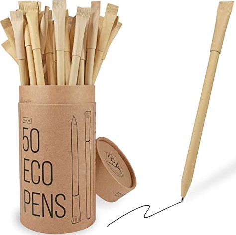 Amazon.com : Agile Eco Friendly Pens (Pack of 50) - Plastic Free Eco Pens, Sustainably made from Kraft Paper & Steel - Eco Friendly Gifts & Sustainable Gifts - Eco Friendly Products from - Agile Home and Garden : Office Products Recycled Paper, Stationery Pens, Eco Gifts, Eco Friendly Gifts, Eco Friendly Packaging, Eco Packaging, Stationary Gifts, Sustainable Gifts, Pen Sets