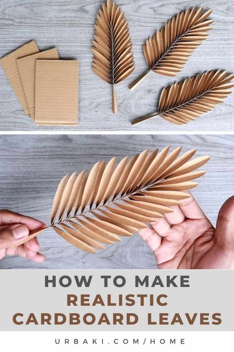 Cardboard realistic leaves are a simple yet effective way to add a touch of nature to your home decor. They are not only eco-friendly but they can also be used in a variety of creative ways to spruce up your living space. In this article, we’ll explore 5 DIY home decor ideas that use cardboard realistic leaves. Wall Art One creative way to use cardboard realistic leaves is to create wall art. You can create a stunning display by grouping several leaves of different sizes together and... Upcycling, Decoration, Diy, Paper Wall Art Diy, Cardboard Crafts, How To Make Paper Flowers, Diy Paper, Diy Cardboard, Paper Leaves