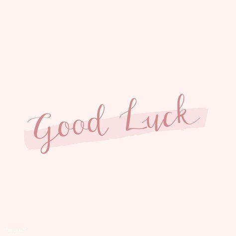 Good luck typography with a brushstroke vector | premium image by rawpixel.com / Minty Web Design, Ideas, Iphone, Typography, Motivation, Goodbye, Handwritten Typography, Pink Wallpaper Quotes, Greetings