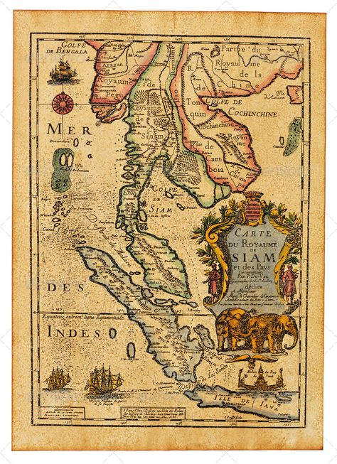 Antique Thailand map by haveseen. Antique Thailand map from XVII century isolated on white#map, #haveseen, #Antique, #Thailand Thailand, Vintage, Thailand Map, Thailand History, Vintage World Maps, Antique Map, Historical Maps, Antique Maps Vintage, Vintage Maps