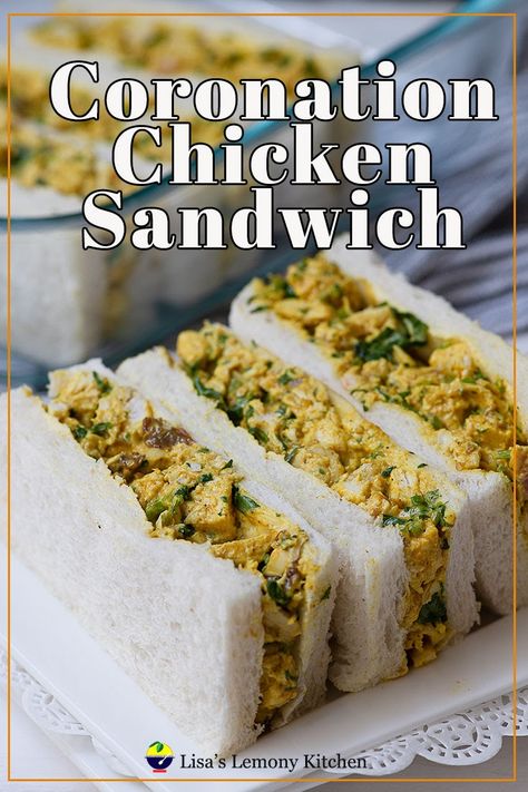 This creamy spicy chicken sandwich is a classic sandwich. Created in 1953 in honour of Queen Elizabeth II's coronation.
