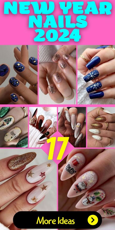 Ring in the new year with a stunning set of New Year nails 2024! Explore the latest trends in nail art, from elegant Chinese Lunar designs to glamorous black and gold accents. Get ready to shine with festive and classy nail designs that are perfect for any occasion. Whether you prefer square, stiletto, oval, almond, or round nails, these designs will keep you on-trend. Gold Nails, Nail Art Designs, Ideas, Art, New Years Nail Designs, New Years Nail Art, Winter Nail Designs, Fall Nail Designs, Trendy Nails