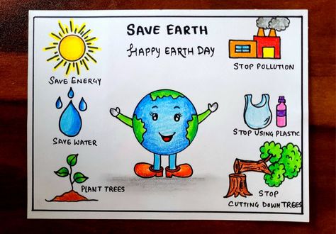 Video Tutorial uploaded on Amrita's_Artwork_333 YouTube channel. Subscribe for more creative Drawings and School Projects.Earth day Drawing | Earth Day poster | World Earth Day Poster drawing easy | World Environment Day Instagram, Easy Drawings, Poster, Drawing Competition, Bunga, Easy Drawings For Kids, Drawing For Kids, Art Drawings For Kids, Poster Drawing