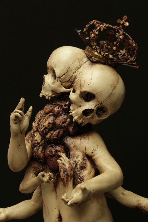 Juxtapoz Magazine - Haunting New Work by Emil Melmoth at Last Rites Gallery Horror, Art, Statue, Skull Art, Bones, Drawing Reference Poses, Dark Ages, Dark Art, Arte Mexicano