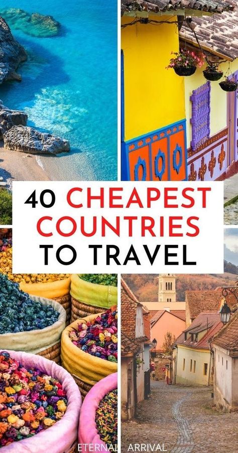I asked 40 of the most well-traveled bloggers around the world what they thought the cheapest countries to visit in the world are, and they delivered well beyond just your usual Southeast Asian… Wanderlust, Vacation Ideas, Destinations, Trips, Travel Destinations, Travel Cheap Destinations, Budget Travel Destinations, Travel Destinations Affordable, Travel Destinations Bucket Lists