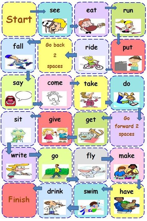 English Activities For Kids, English Lessons For Kids, English Worksheets For Kids, Teaching English, Verb Games, English Teaching Materials, Speaking Activities English, English Activities, English Games For Kids