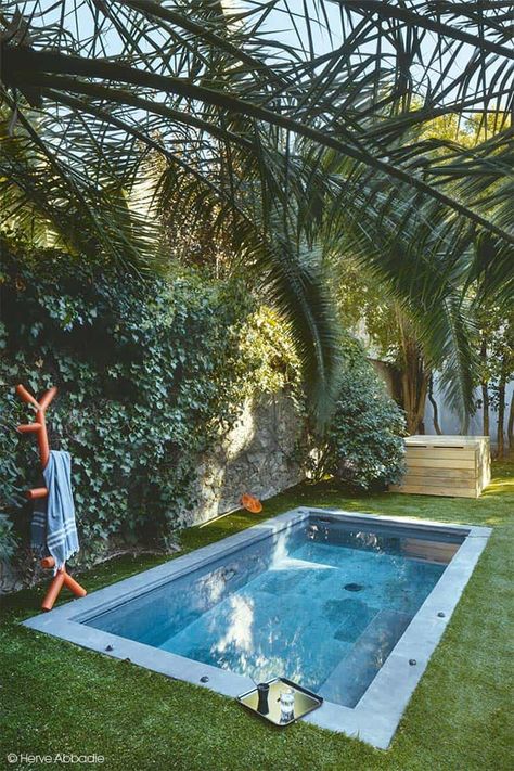 28 Refreshing plunge pools that are downright dreamy Small Pool Design, Backyard Pool Designs, Pool Designs, Small Backyard Pools, Backyard Pool, Outdoor Pool Decor, Small Backyard Patio, Outdoor Pool, Pool Decor