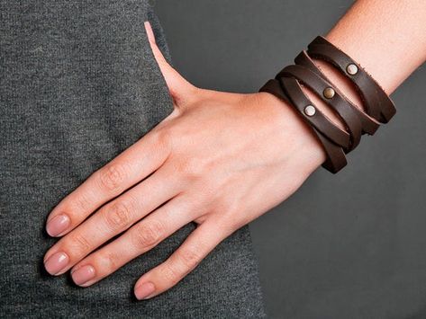 Wide brown leather stripped bracelet, Casual leather everyday jewelry, Women wrist cuff, Brown soft Casual, Bands, Bracelets, Leather Wristbands, Leather Wrist Cuff, Leather Cuffs Bracelet, Genuine Leather Bracelet, Leather Bracelets Women, Leather Bracelet