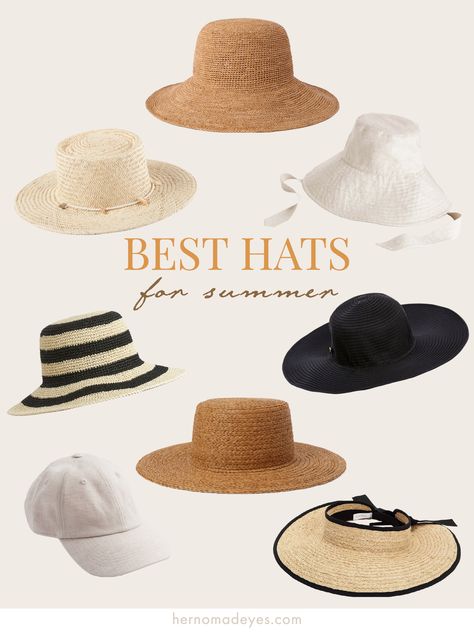 Travel Outfits, Hats, Summer, Women, Summer Girls, Hat Aesthetic, Style Summer, Hat Outfits Summer, Outfits With Hats