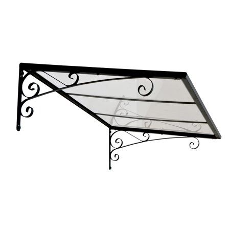 "Add a beautiful and functional touch to your home with the Palram - Canopia Venus Door Awning. This Venus 1350 model creates an inviting entrance, while protecting you, your customers and your door from sun, rain, snow and even hail. It features a non-yellowing 2mm clear polycarbonate panel that transmits over 90 percent of light. This clear door awning also offers 100 percent protection from harmful and damaging UV rays. The rust-resistant aluminum frame and powder-coated galvanized steel arms Ramen, Windows, Retractable Door, Window Awnings, Front Door Awning, Door Awnings, Awning Over Door, Aluminum Awnings, Galvanized Steel