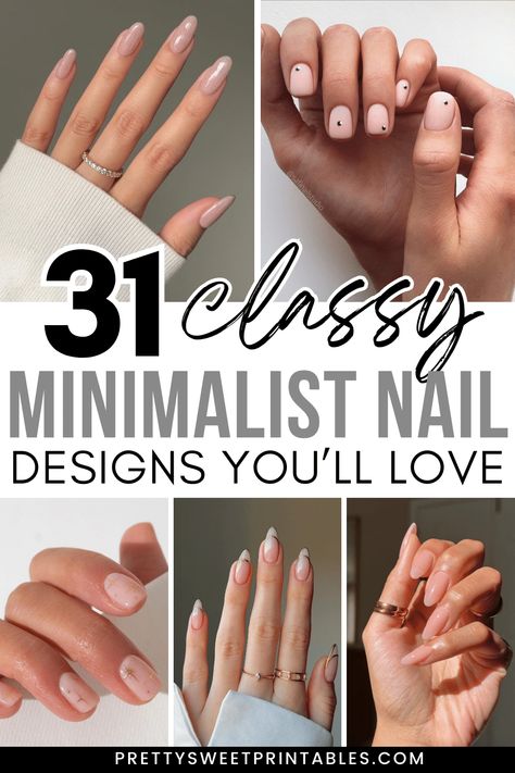 minimalist nail designs Square Nail Designs, Short Nails Ideas Simple Natural, Neutral Acrylic Nails, Simple Nail Designs, Simple Nail Designs Classy, Classy Gel Nails, Neutral Nail Designs, Neutral Nail Art, Minimalist Nails