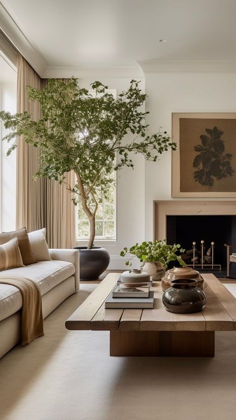 The Best Faux Trees – Adiona Interiors Design, Restoration Hardware, Inspiration, Architecture, Tree Interior, Modern Organic Home, Large Indoor Plants, Indoor Olive Tree, Nature Inspired Living Room