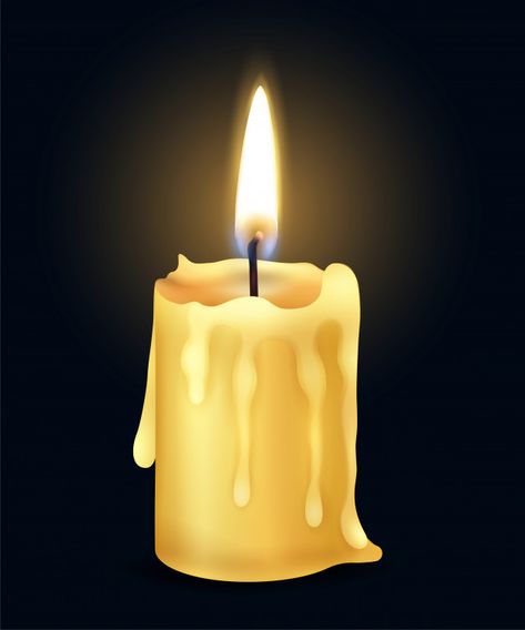 Isolated yellow realistic burning candle... | Free Vector #Freepik #freevector #light Diwali, Candle Background, Candle Images, Candle Flame Art, Realistic Candles, Burning Candle, Candle Painting Art, Candle Flames, Flame Art