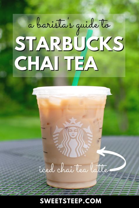 This Starbucks Chai Tea guide shows all the chai tea drinks on the Starbucks menu. Calorie and caffeine content is available for each drink including the popular chai tea latte. Additionally, learn how to order a custom vanilla, skinny or dirty chai tea latte. #starbucks #starbucksdrinks #chai #tea #latte #chaitealatte #order #iced #frappuccino #teavana #chaitea Healthy Recipes, Chai Tea Latte Starbucks, Tea Latte Starbucks, Tea Latte Recipe, Iced Chai Tea Latte, Iced Chai Latte, Iced Chai Tea, Tea Latte, Chai Tea Latte