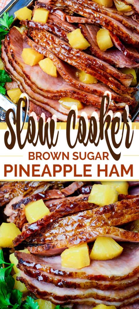 Brunch, Slow Cooker, Dessert, Slow Cooker Ham Recipes, Slow Cooker Ham, Ham Recipes Crockpot, Slower Cooker Recipes, Crockpot Ham, Slow Cooker Pineapple Ham