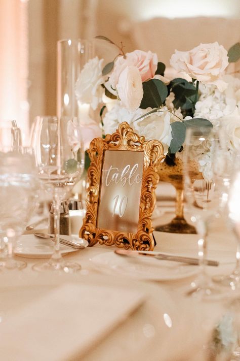 The antique gold mirror table numbers and candles on the reception tables gave me all the Bridgerton wedding vibes. I loved all the romantic touches at this fairytale spring wedding in Boston. If you're looking for New England's best wedding photographer to capture all of your wedding details, contact Lena Mirisola Photography! Boston, Ideas, Antique Wedding Decorations, Vintage Wedding Table, Antique Wedding, Wedding Reception Tables, Table Numbers Wedding Elegant, Vintage Wedding Decorations, Wedding Tablescapes