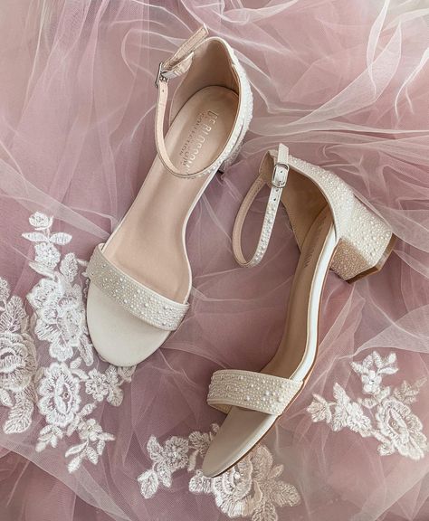 Pearls are a bride's best friend! Beautifully bridal, but lovely for all occasions, these low block heel sandals are covered in iridescent pearls to make your walk down the aisle extra special | #weddingshoes #blockheels #weddingheels #weddingblockheels | Style KAYA | Shop this style and more wedding shoes at davidsbridal.com Outfits, Wedding Shoes, Wedding, Bridal Shoes, Wedding Heels, Wedding Shoes Bride, Wedding Shoes Lace, Wedding Shoes Heels, Bridal Heels