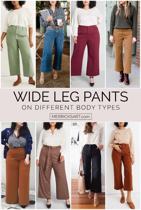 3 Cute Outfits with Wide Leg Pants - Merrick's Art Outfits, Wide Leg Crop Pants Outfit, Styling Wide Leg Pants, Wide Leg Pants Outfit Work, Wide Crop Pants Outfit, Wide Leg Pants Outfits, Wide Leg Pants Outfit Fall, Wide Leg Pants Outfit Casual, Wide Leg Cropped Pants Outfit