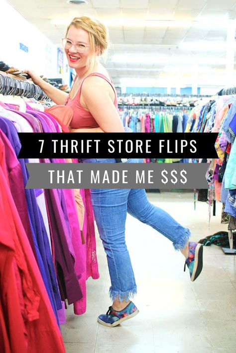 Thrifted Clothes Upcycling, Upcycle Thrift Store Finds Clothing, How To Resell Thrift Store Finds, Reworked Clothes Thrift Stores, What To Look For At Thrift Stores, Thrift Refashion, Thrift Store Finds Clothes, Resell Clothes, Flipping Clothes