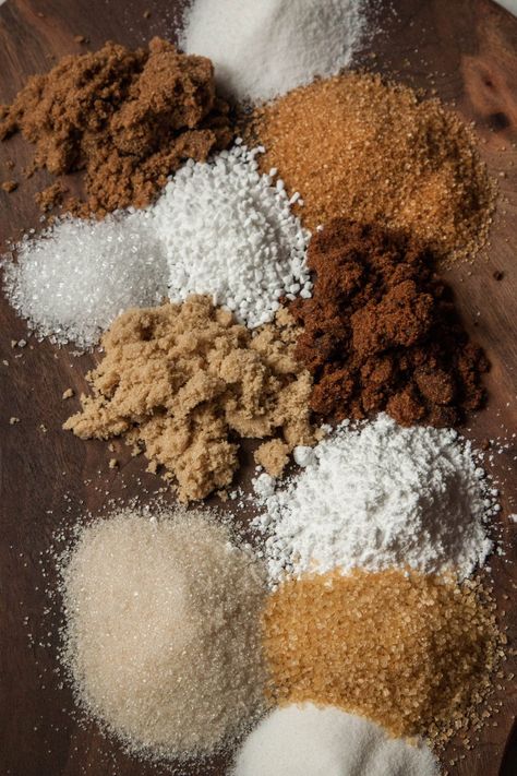 How well do you know your sugar varieties? What's the difference between turbinado and demerara? Is caster sugar the same as powdered sugar? From white sugar to cane sugar to rich brown sugar, here are 11 sugar varieties you need to know, plus our favorite ways to use them. Desserts, Dessert, Cooking And Baking, Baking Basics, Food Info, Confectioners Sugar, Baking School, Ingredient, Food Hacks