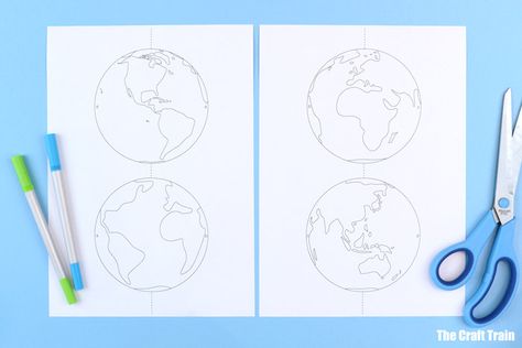 planet earth craft printable activity for kids