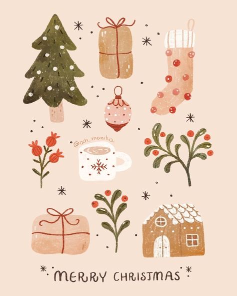 Natal, Ideas, Christmas Prints, Christmas Illustration, Christmas Design, Christmas Mood, Christmas Stickers, Christmas Inspo, Christmas Inspiration