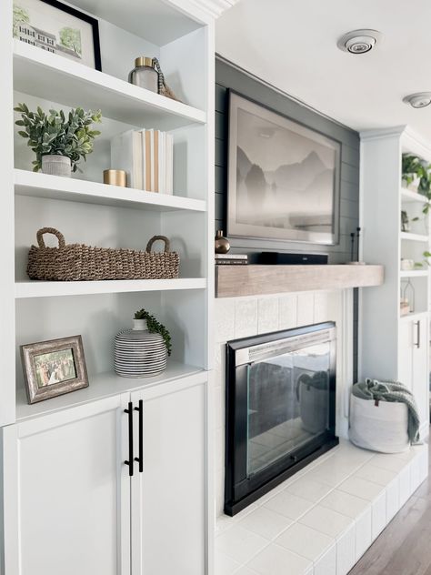 DIY Fireplace Built-Ins: IKEA Billy Bookcase Hack – Come Stay Awhile by Amanda Vernaci | Modern Farmhouse DIY + Home Renovation Home, Inspiration, Design, Dekorasyon, Haus, Modern, Bimini, Dekoration, Deko