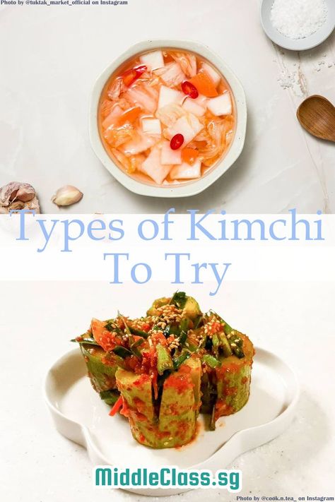 Did you know that there are more than 200 types of #kimchi? Here's 10 types of common kimchi besides the usual napa cabbage kimchi. Desserts, Foods, Treats, Guacamole, Food, Ethnic Recipes, Napa, Napa Cabbage, Cabbage